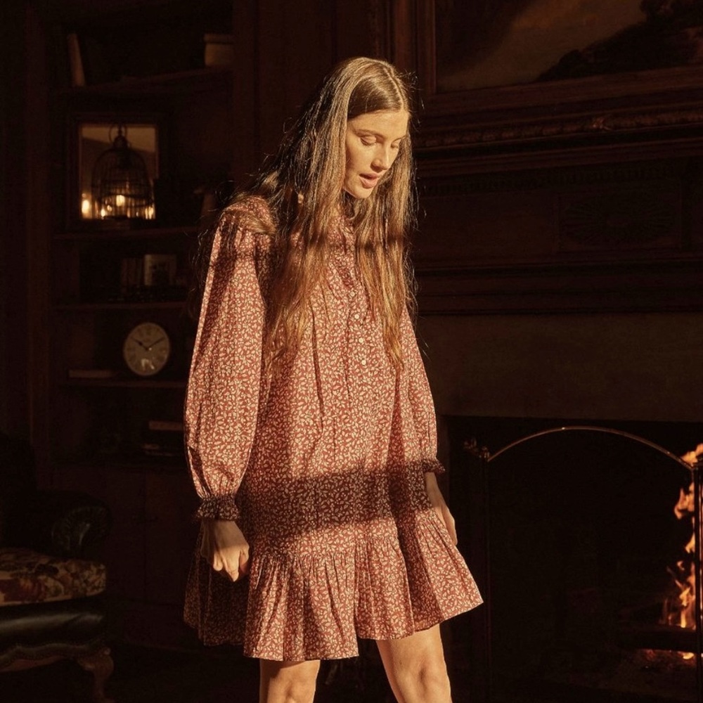 Doen Elinor Nightgown Woodland Berry Floral